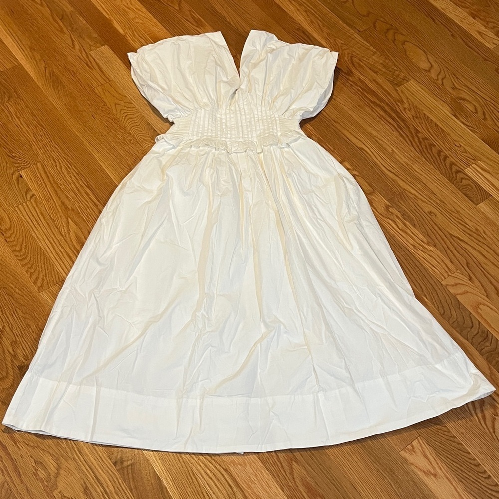 Anthropologie V-Neck Zip-Front Midi Dress Size Small NWT - Picture 12 of 16
